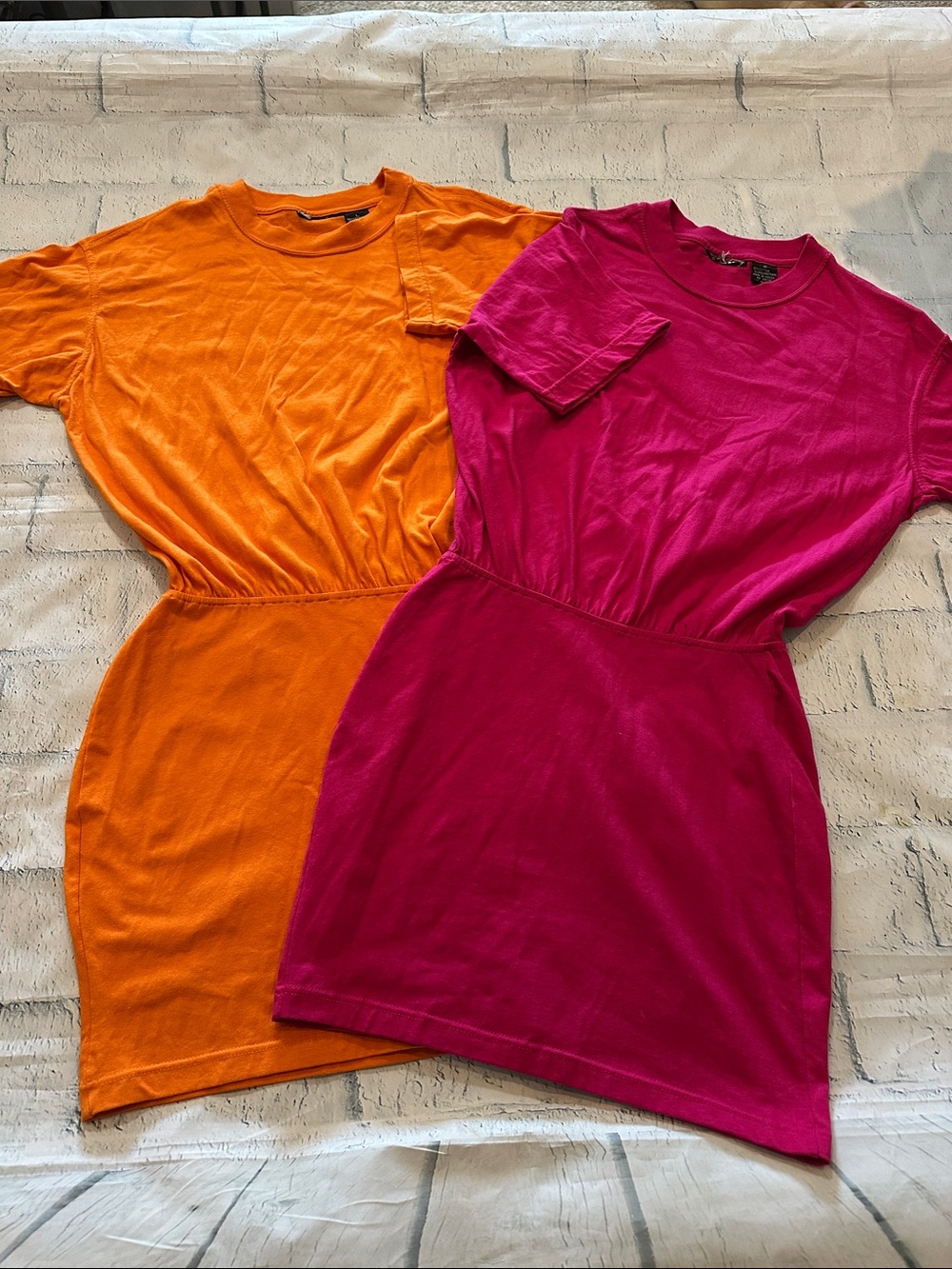 Vintage Donna Karan DKNY Short Sleeve  Blouson Tee Shirt Mini Dress